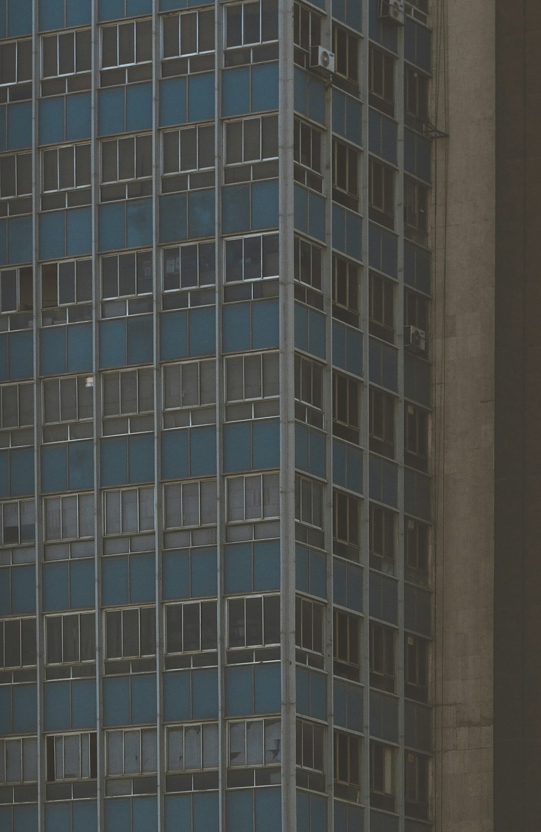 white and blue concrete building