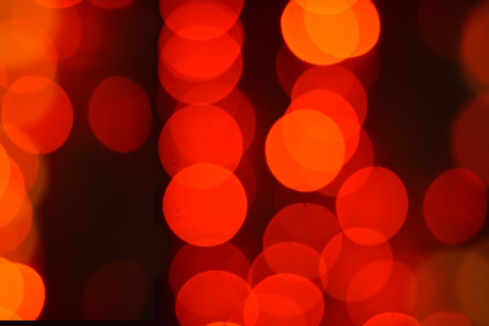 red and black bokeh lights