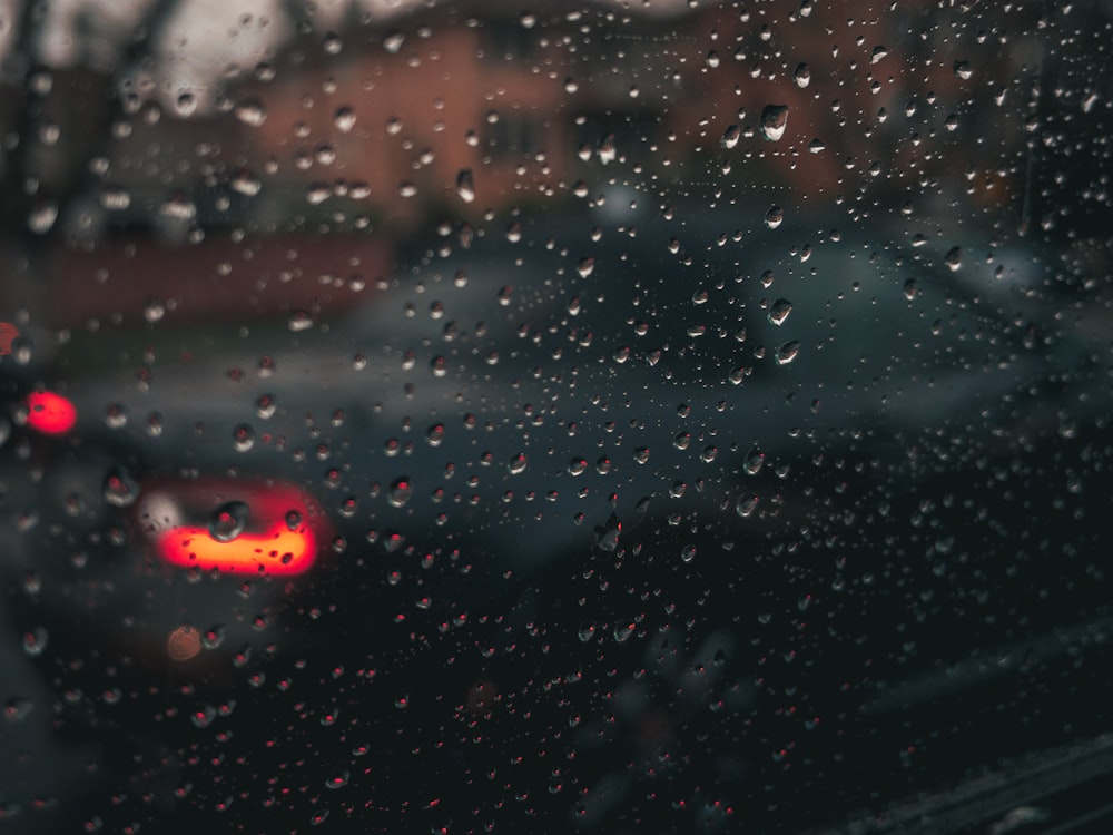 water droplets on glass window