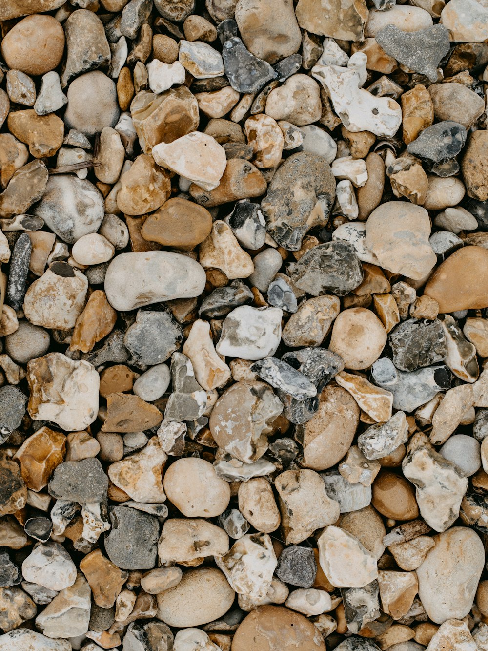 gray and brown stone fragments