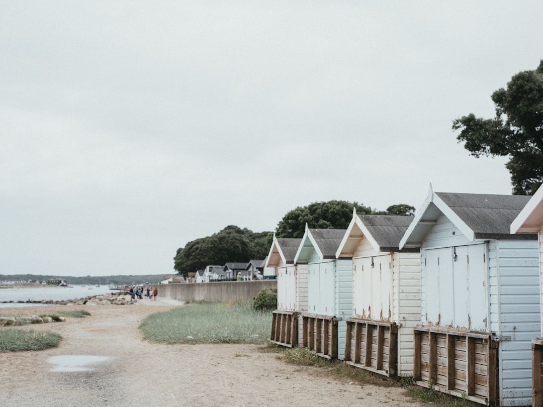 white wooden houses on beach shore during daytime