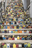 blue yellow and white concrete blocks