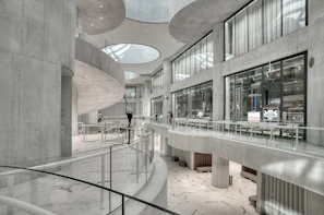 Interior image showcasing high-end finishing and modern architectural details in a commercial space.