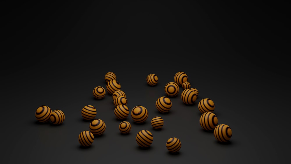 brown round cookies on black surface