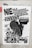 A poster with bold text in Polish related to political or military issues, featuring a black and white illustration of a large animal, possibly a bull, with human figures and a vehicle or military aircraft. The figures are depicted with expressive gestures, suggesting a theme of protest or opposition.