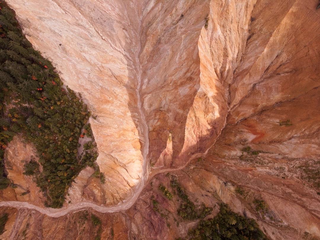 brown and gray rock formation