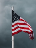 us a flag on pole