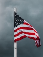 us a flag on pole