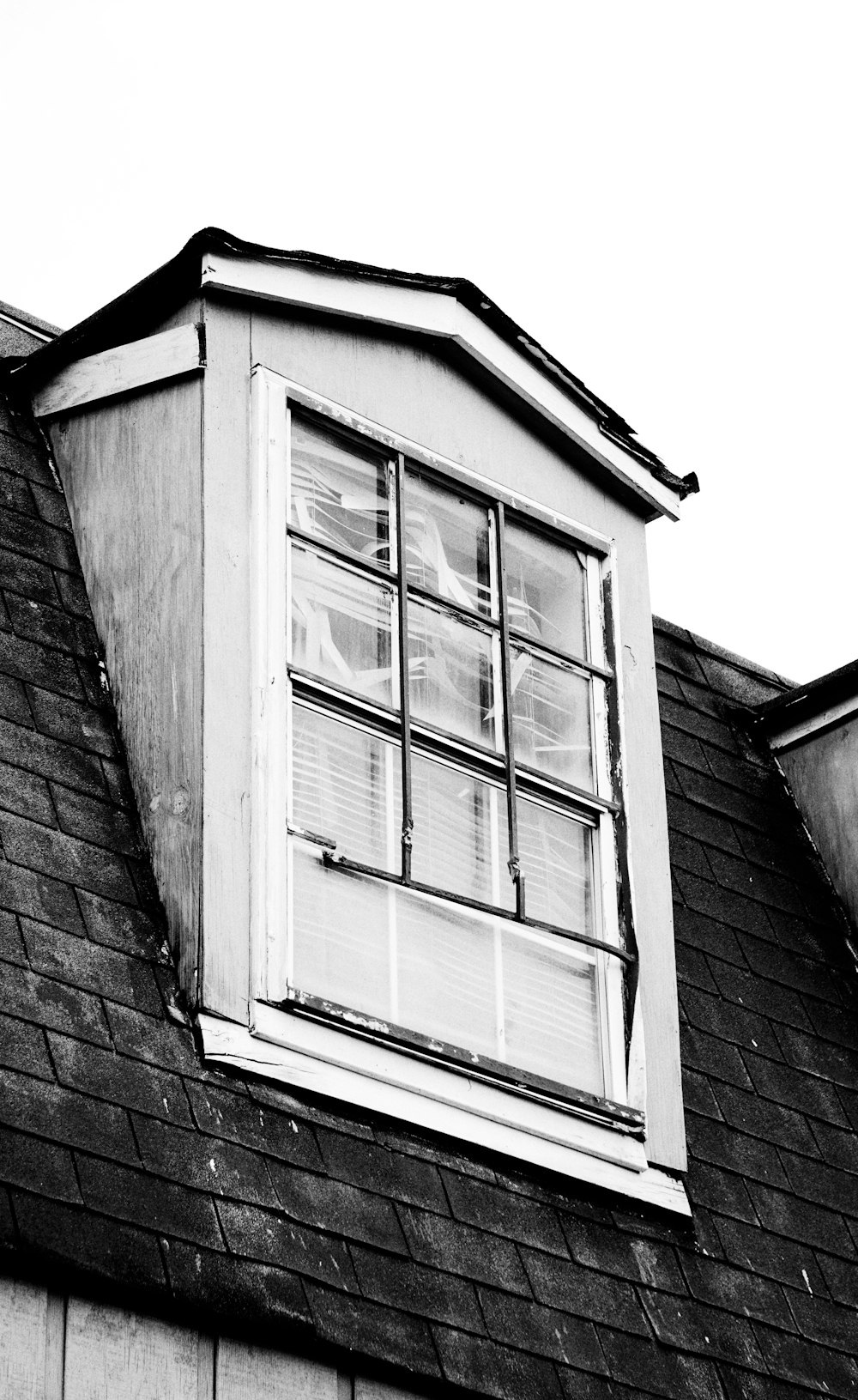 white wooden framed glass window