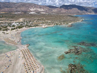 aerial view of a lake
