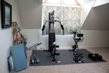 black and gray exercise equipment