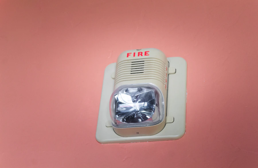 Illustrative photograph accompanying the section on how the alarm panel signals out