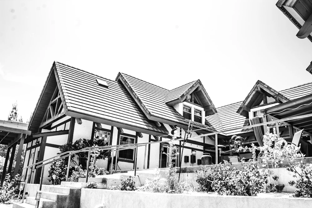 Home under construction in a rural setting