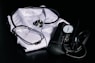 black and silver stethoscope on white textile