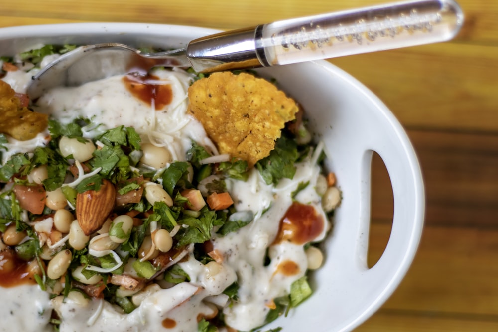 cooked food on white ceramic plate