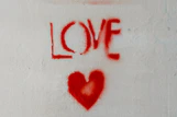 red heart on white background