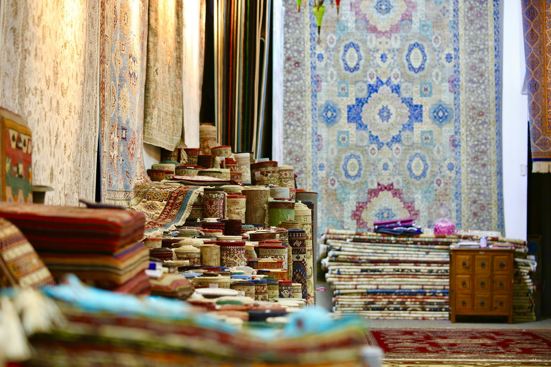 stack of books on table