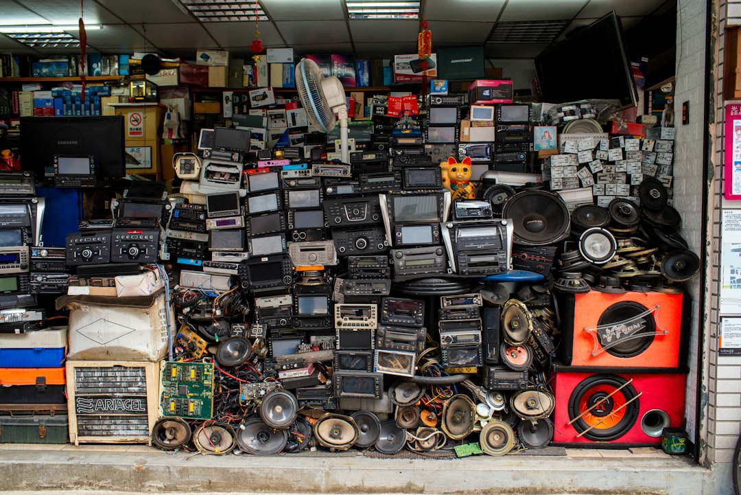 assorted electronic devices on display