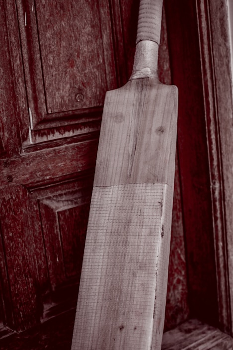 A variety of cricket bats displayed for selection.