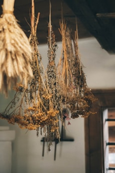 brown and black hanging decor