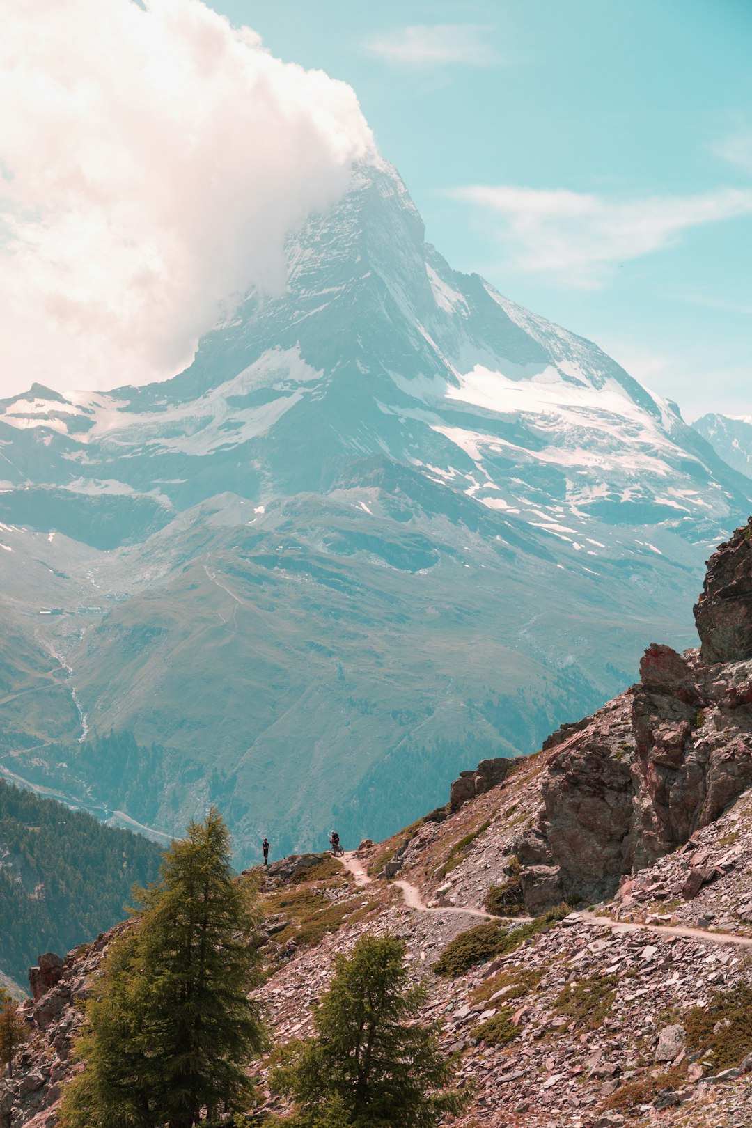 snow covered mountain during daytime