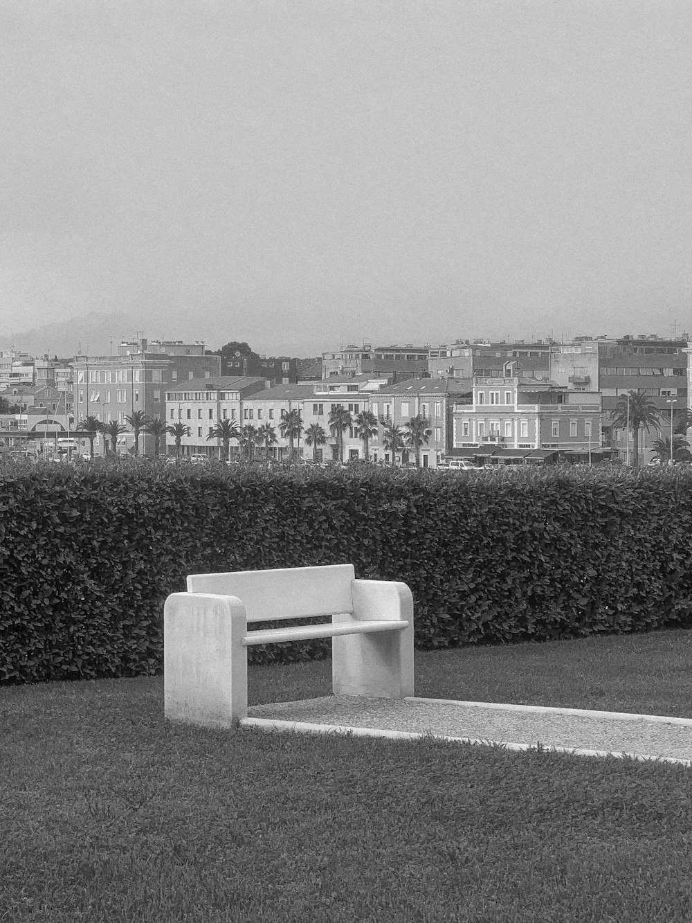 grayscale photo of city buildings