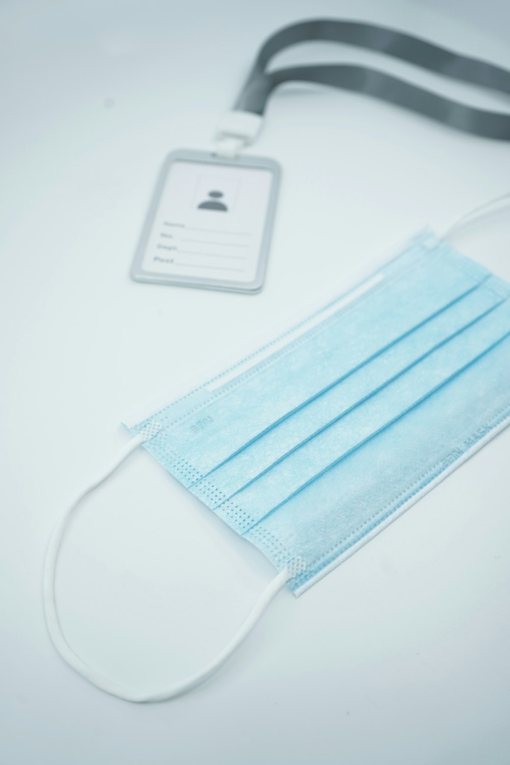 blue towel on white table