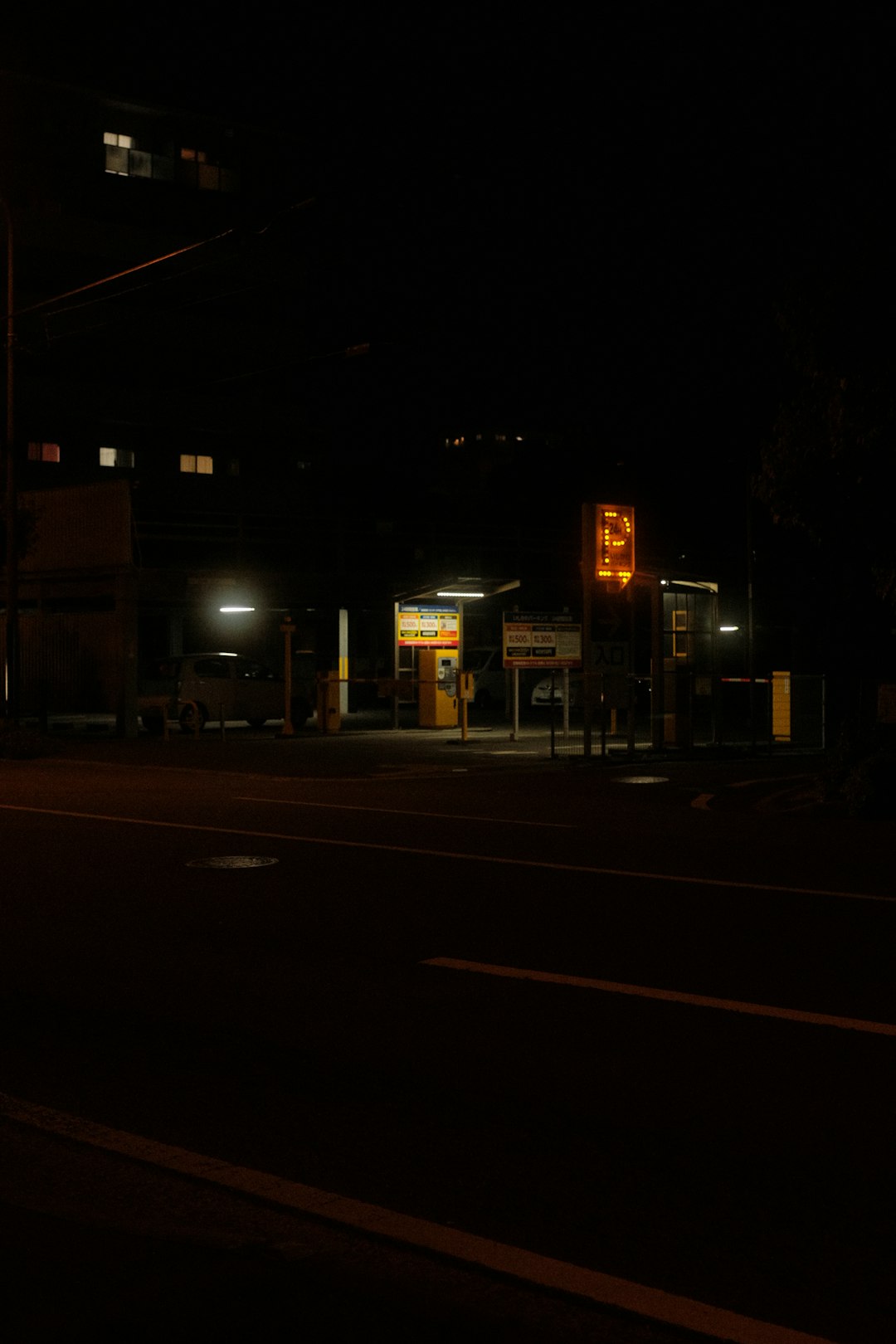 black and white street light during night time