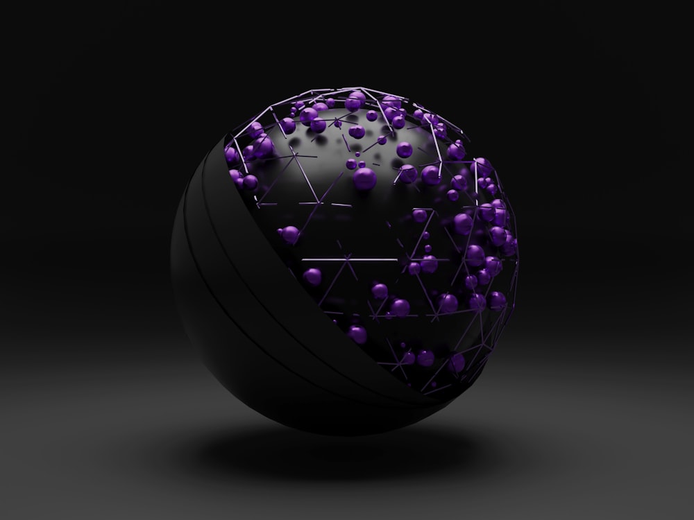 purple and green ball on white surface