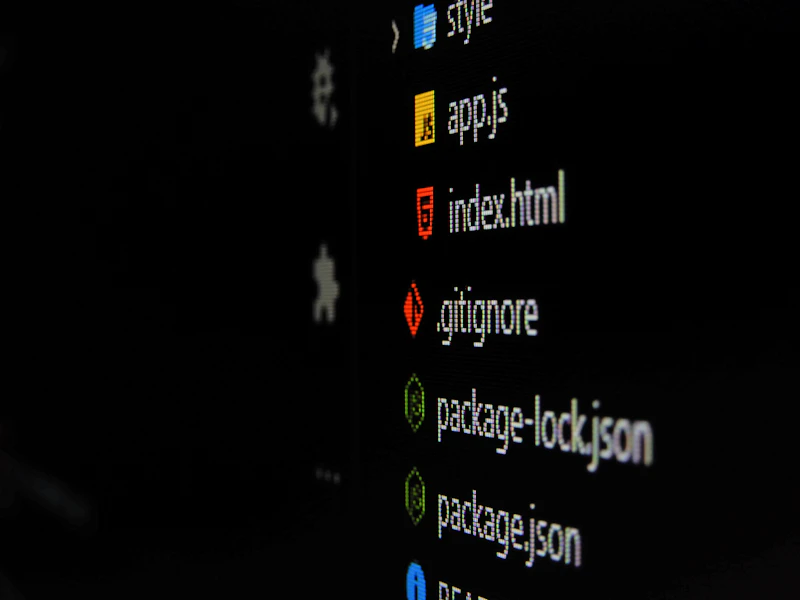 Developer workspace with code on screen