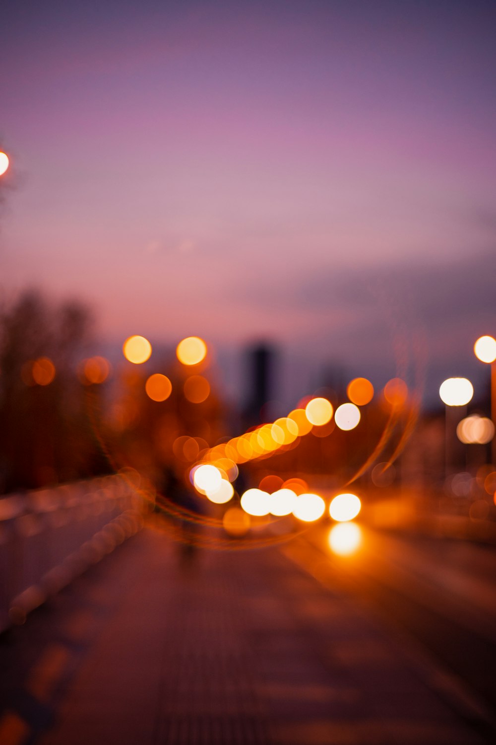 bokeh photography of city lights during night time