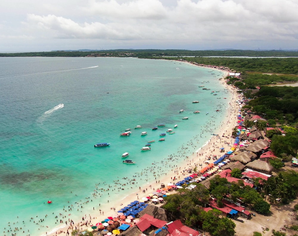 Gente en la playa durante el día