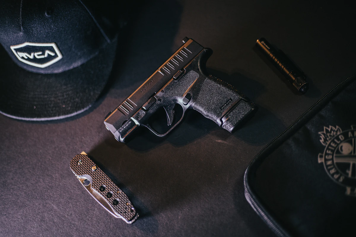 Black and silver pistol