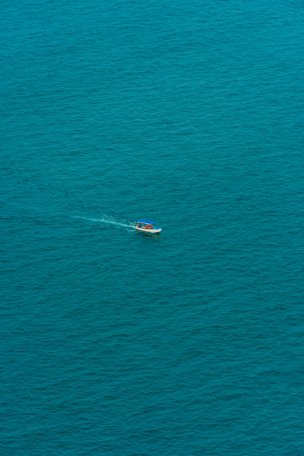 white and blue boat on blue sea during daytime