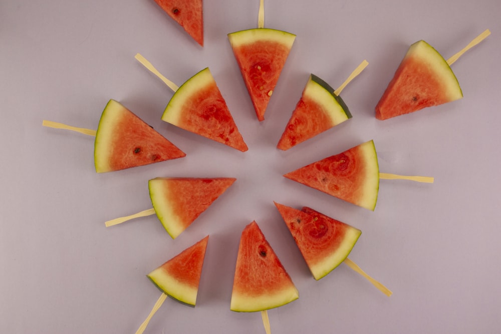 sliced watermelon on white plate