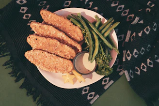 grilled fish on white ceramic plate