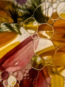 red and yellow abstract painting