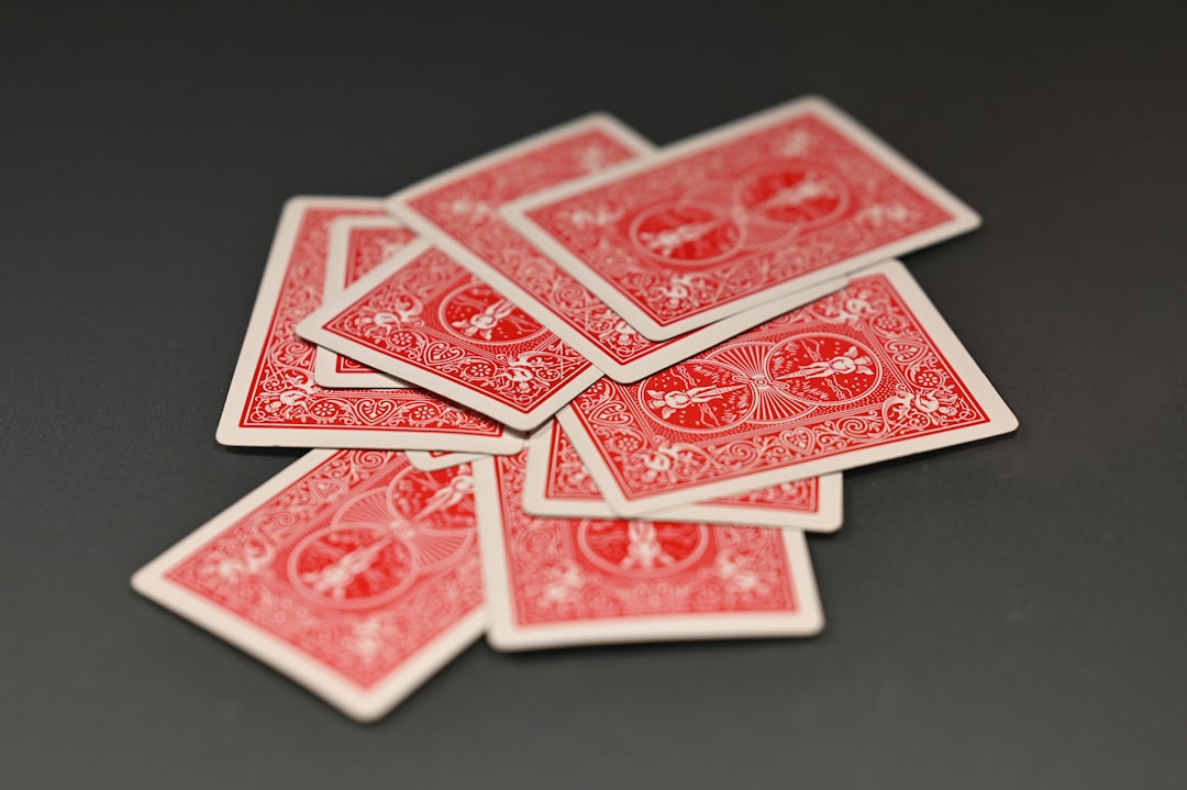 red and white playing cards