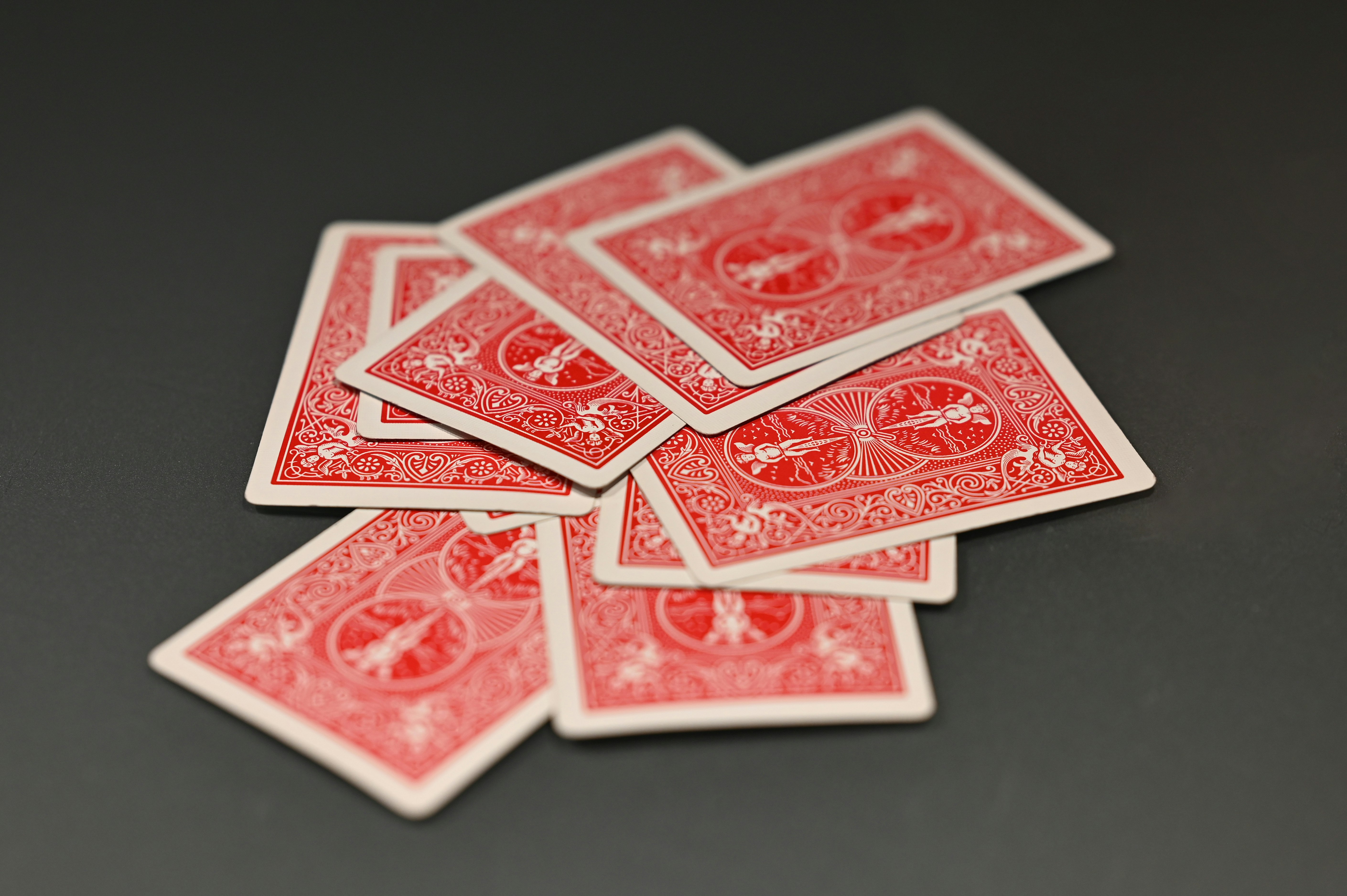 red and white playing cards