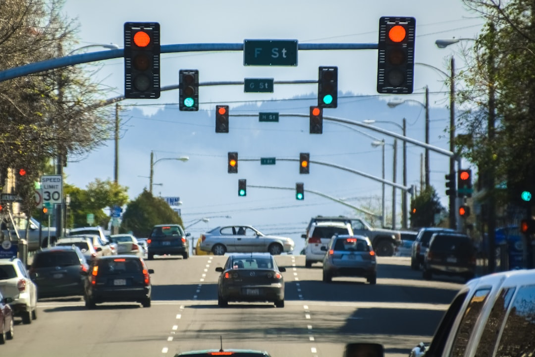 traffic light with red light