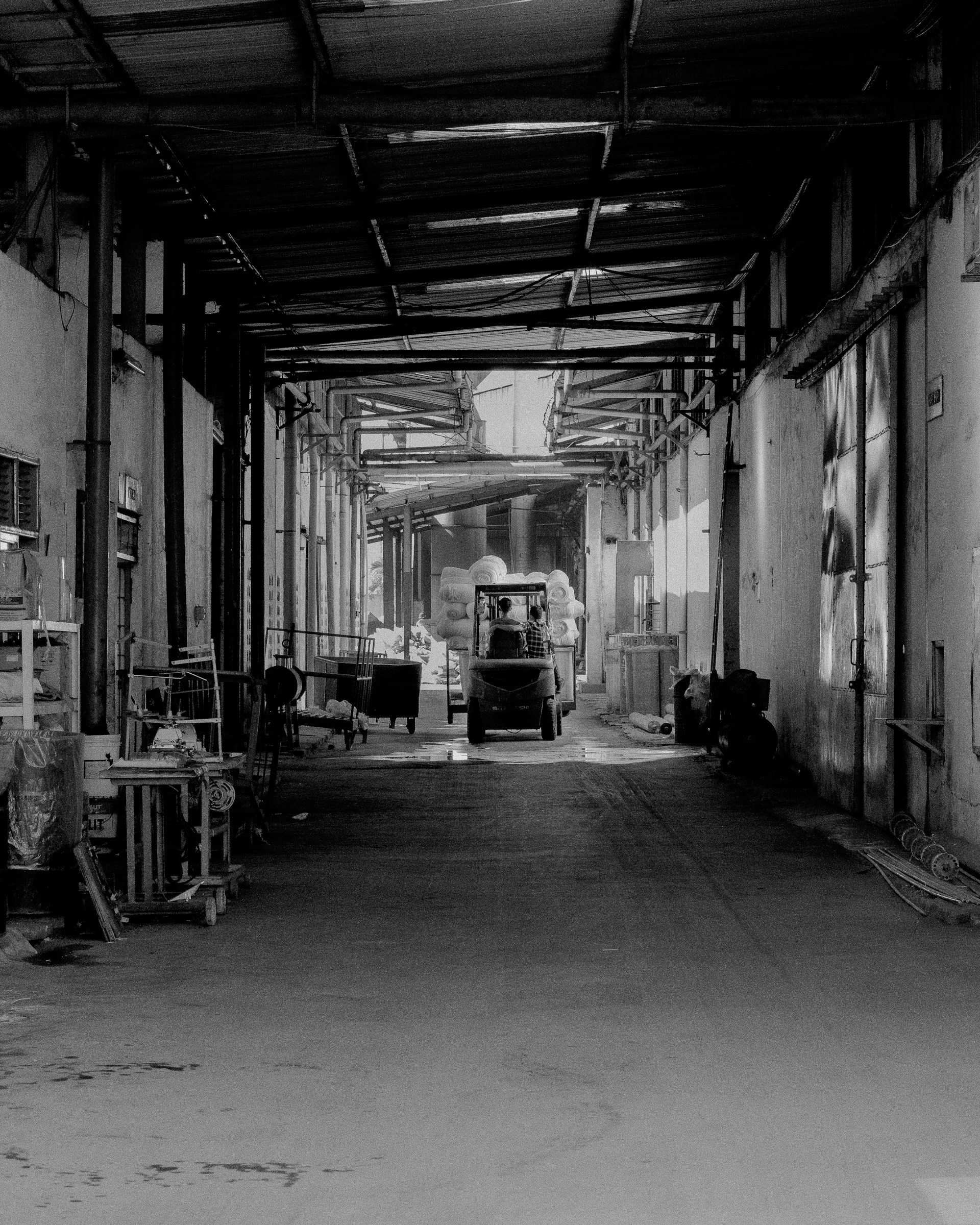 grayscale photo of abandoned building