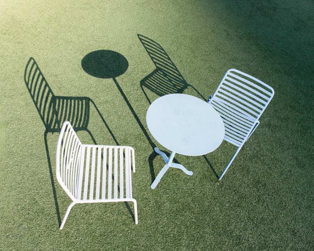 white and black striped chair