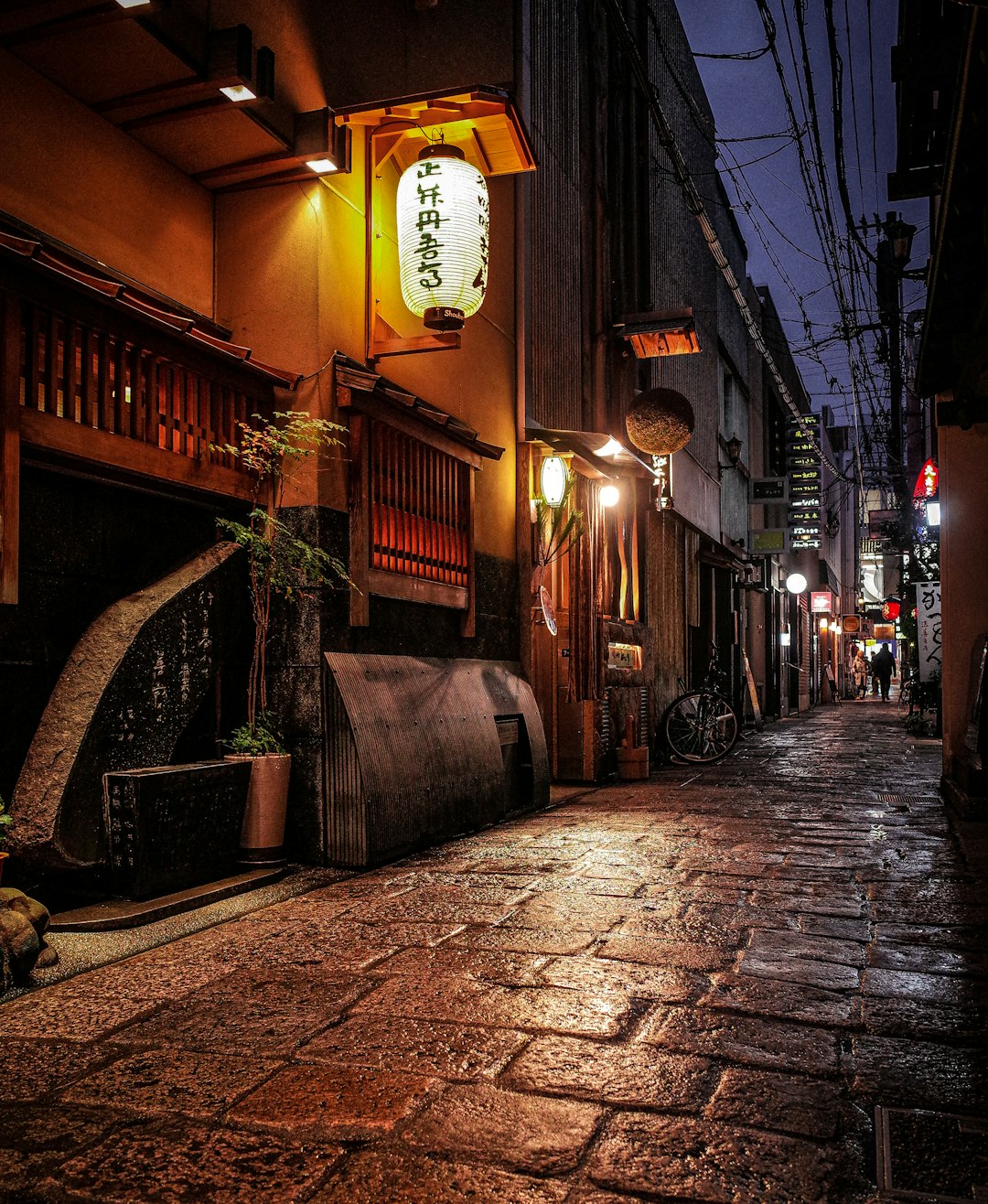 empty street with lighted lamps during night time