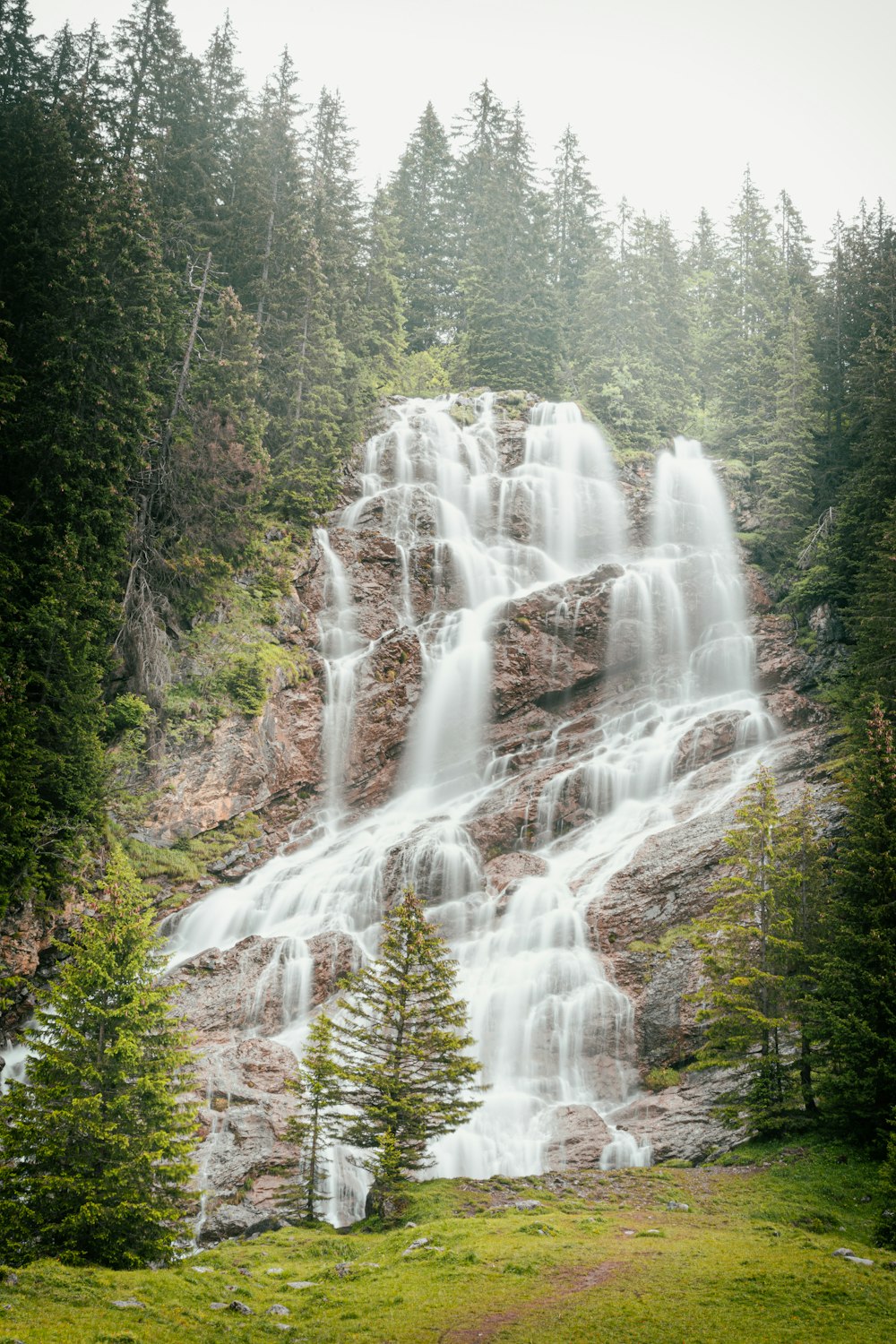 water falls in the forest