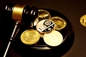 gold and silver round coins