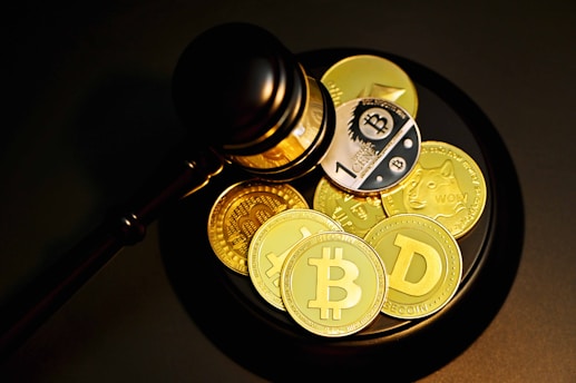 gold and silver round coins