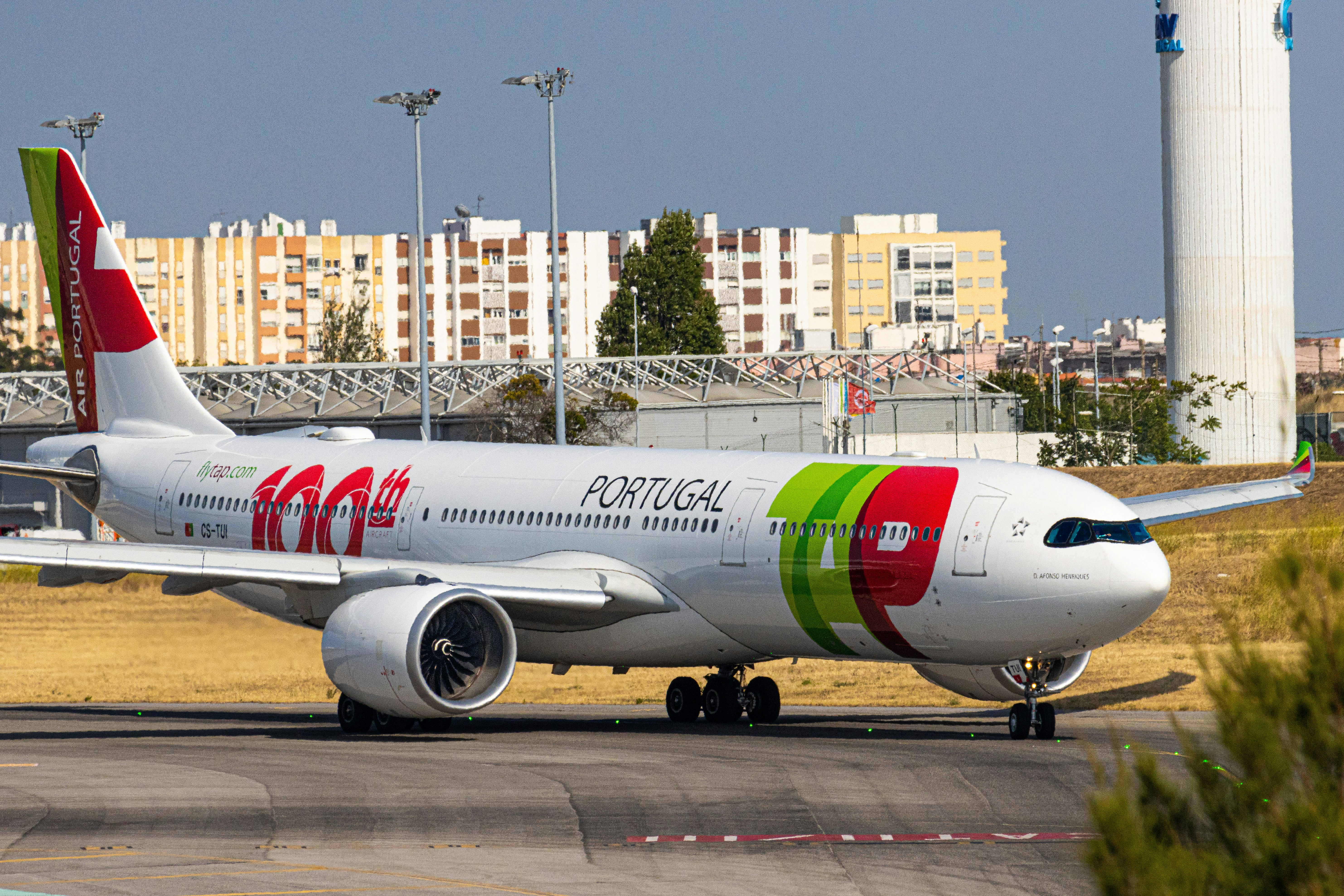 white and red passenger plane on airport during daytime, TAP a330neo taxiing for takeoff
