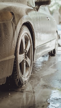 brown car wheel with tire