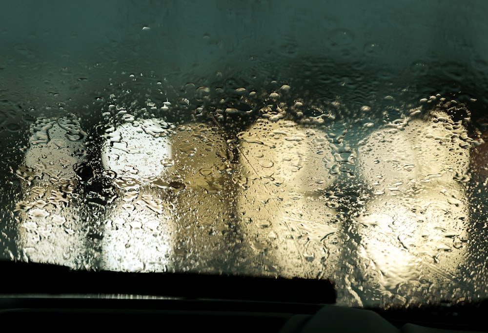 water droplets on glass window