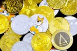 gold and silver round coins